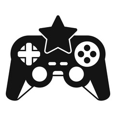 Poster - Star video game joystick icon. Simple illustration of star video game joystick vector icon for web design isolated on white background
