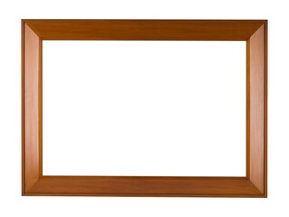 Sticker - Square wooden frame for painting or picture isolated on a white background