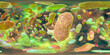 Porphyromonas gingivalis bacteria, 360 degree panorama view
