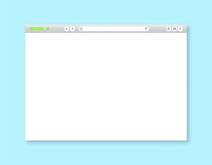 Aufkleber - white browser window template. blank web screen mockup design. internet empty page concept