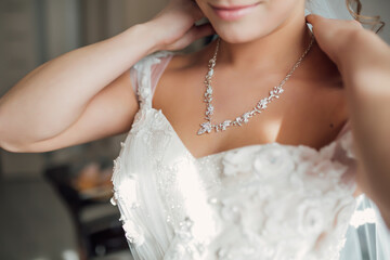 Wedding Jewelry For Bride Chain Necklace Earrings