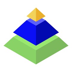 Poster - Broker pyramide icon. Isometric of broker pyramide vector icon for web design isolated on white background