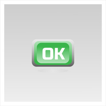 OK button icon. OK icon symbol template