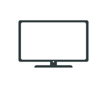 Tv Vector Design .  Flat Tv Icon.  Home Technology Icon. 