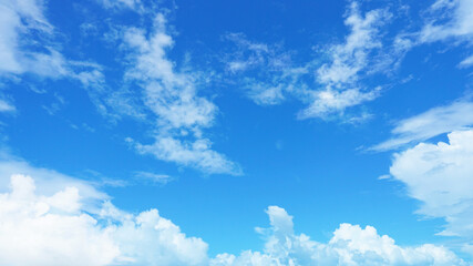 Wall Mural - Blue sky and clouds panorama background.  