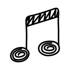 Sticker - music note line style icon