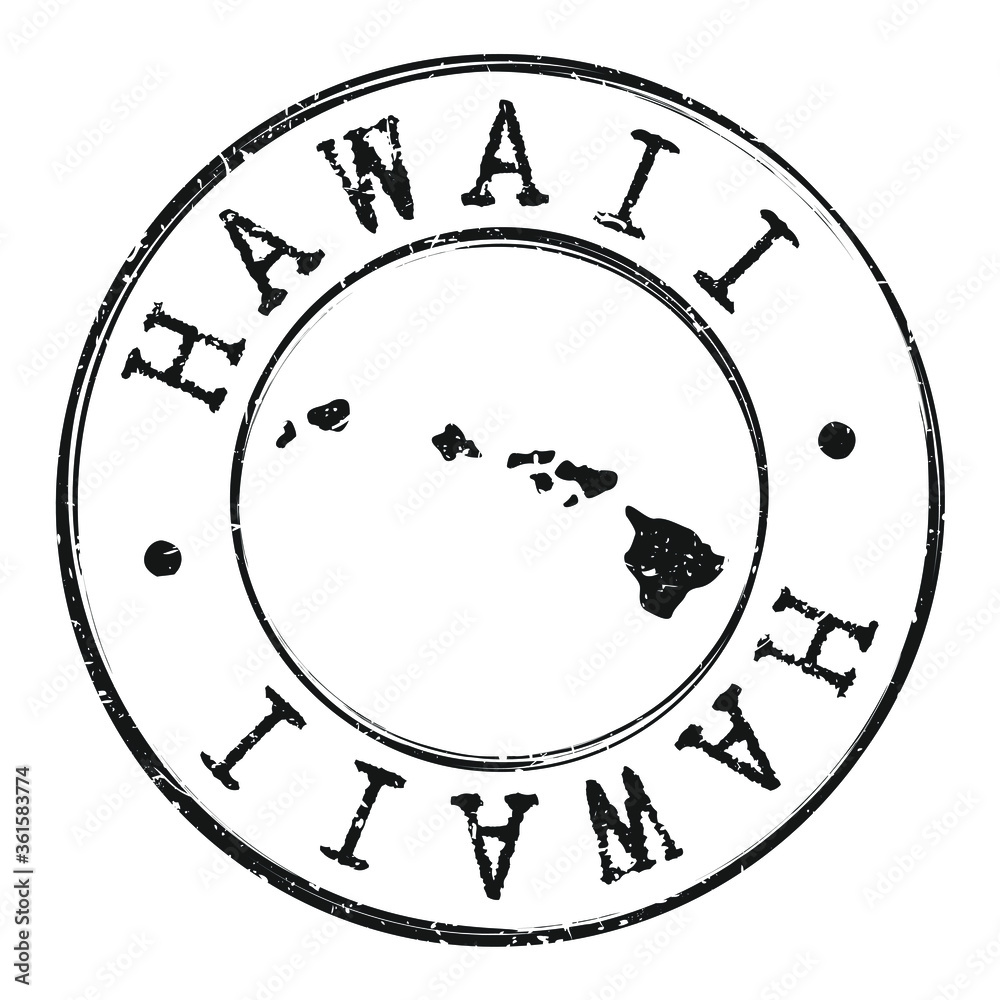 Vector de Stock Hawaii USA Silhouette Postal Passport Stamp Round Vector  Icon Design | Adobe Stock, image size:1000x1000