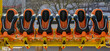 row of seats of a modern coaster