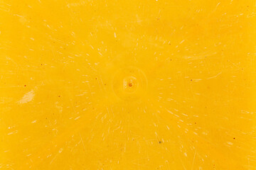 close-up flat texture and background of yellow bakelite or carbolite plastic material