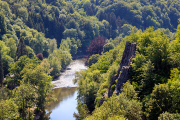 Poster - Vue aérienne du fleuve