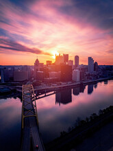 Sunrise In The City Of Pittsburgh