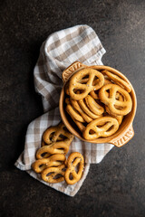 Wall Mural - Crispy salted pretzels.