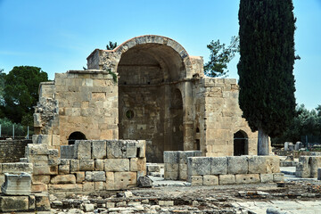 Canvas Print - Stone ruins of the ancient Roman city of Gortyn on the island of Crete