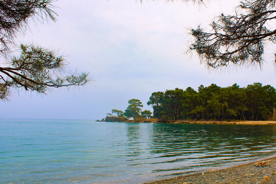Beautiful beach in Antalya, Phaselis