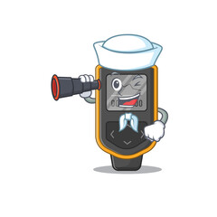 Sticker - A cartoon image design of dive computer Sailor with binocular