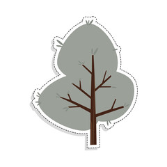 Sticker - Isolated colored tree icon