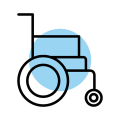 Poster - wheelchair disable line style icon