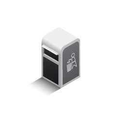 Sticker - Isometric street trash bin