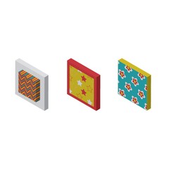 Wall Mural - Isometric wall frames