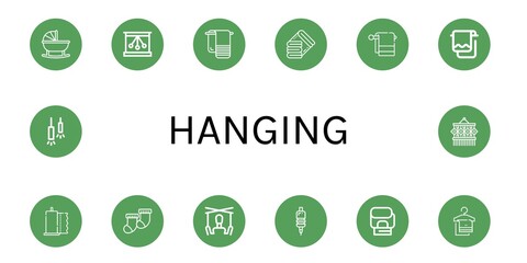 Poster - hanging icon set