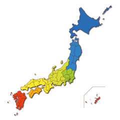 日本 地図 本土 諸島 北海道 本州 四国 九州 列島 日本全国 全国 マップ 都道府県 社会 地理 日本列島 日本地図 Cuadros Entelados En Triptico