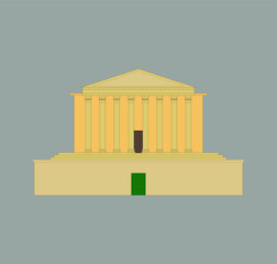 Canvas Print - St georges hall liverpool illustration for web and mobile design.