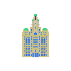 Canvas Print - St georges hall liverpool illustration for web and mobile design.