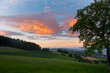 Panoramablick vom Eichberg auf den Halllwiler See im Aargau/Schweiz