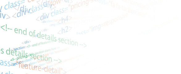 Aufkleber - Software development abstract technology code and script background