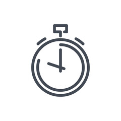 Poster - Stopwatch line icon. Timer vector outline sign.