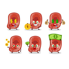 Poster - Ham cartoon character with cute emoticon bring money