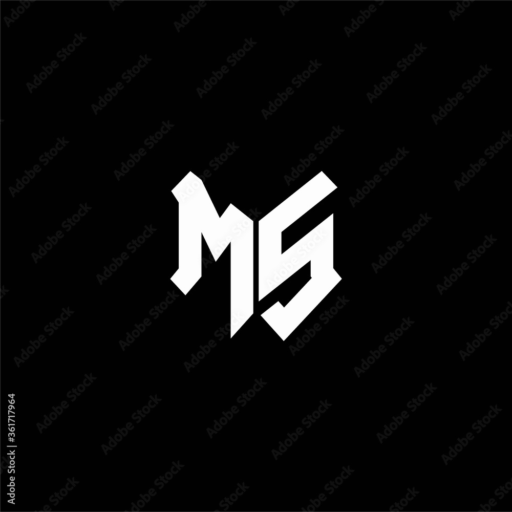 ms logo monogram with shield shape design template Stock Vector | Adobe ...