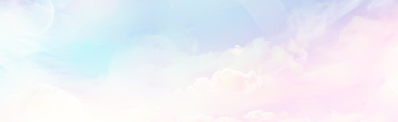 Wall Mural - clouds watercolor tint, pink clouds gradient background sky, atmosphere air freedom