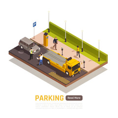 Poster - Parking Isometric Element 