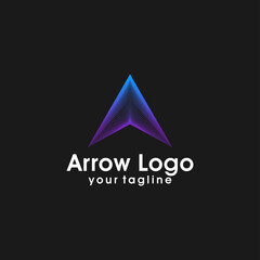 Canvas Print - Arrow logo template. Abstract business logo icon design template