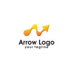 Canvas Print - Arrow logo template. Abstract business logo icon design template