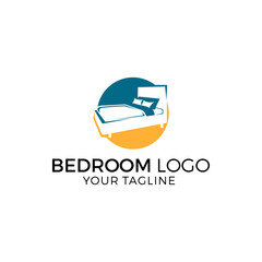 Bed logo template. Bed logo vector