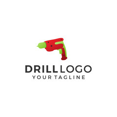 Canvas Print - Abstract Drill Logo Sign Vector Template