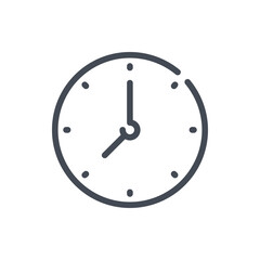 Poster - Time and Watch line icon. Clock vector outline sign.