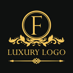 Luxury logo. Premium elegant initial letter design template for restaurant, hotel, boutique, cafe, Hotel, Heraldic, Jewelry, Fashion and other business