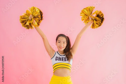 Fotografía Portrait beautiful young asian woman cheerleader