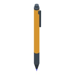 Poster - Reporter pen icon. Isometric of reporter pen vector icon for web design isolated on white background