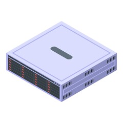 Poster - Digital data storage icon. Isometric of digital data storage vector icon for web design isolated on white background