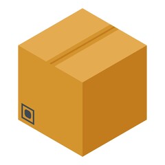 Poster - Parcel box storage icon. Isometric of parcel box storage vector icon for web design isolated on white background