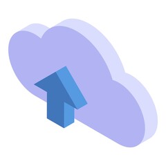 Poster - upload data storage icon. isometric of upload data storage vector icon for web design isolated on wh