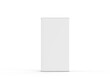 Blank white paper box mockup template on isolated white background, 3d illustration