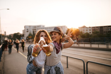 Wall Mural - Going on a summer music festival.