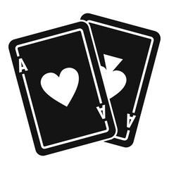 Poster - Video game playing cards icon. Simple illustration of video game playing cards vector icon for web design isolated on white background