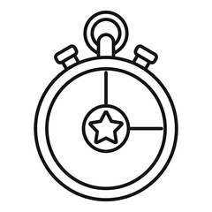 Poster - video game stopwatch icon. outline video game stopwatch vector icon for web design isolated on white
