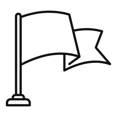 Poster - video game flag icon. outline video game flag vector icon for web design isolated on white backgroun